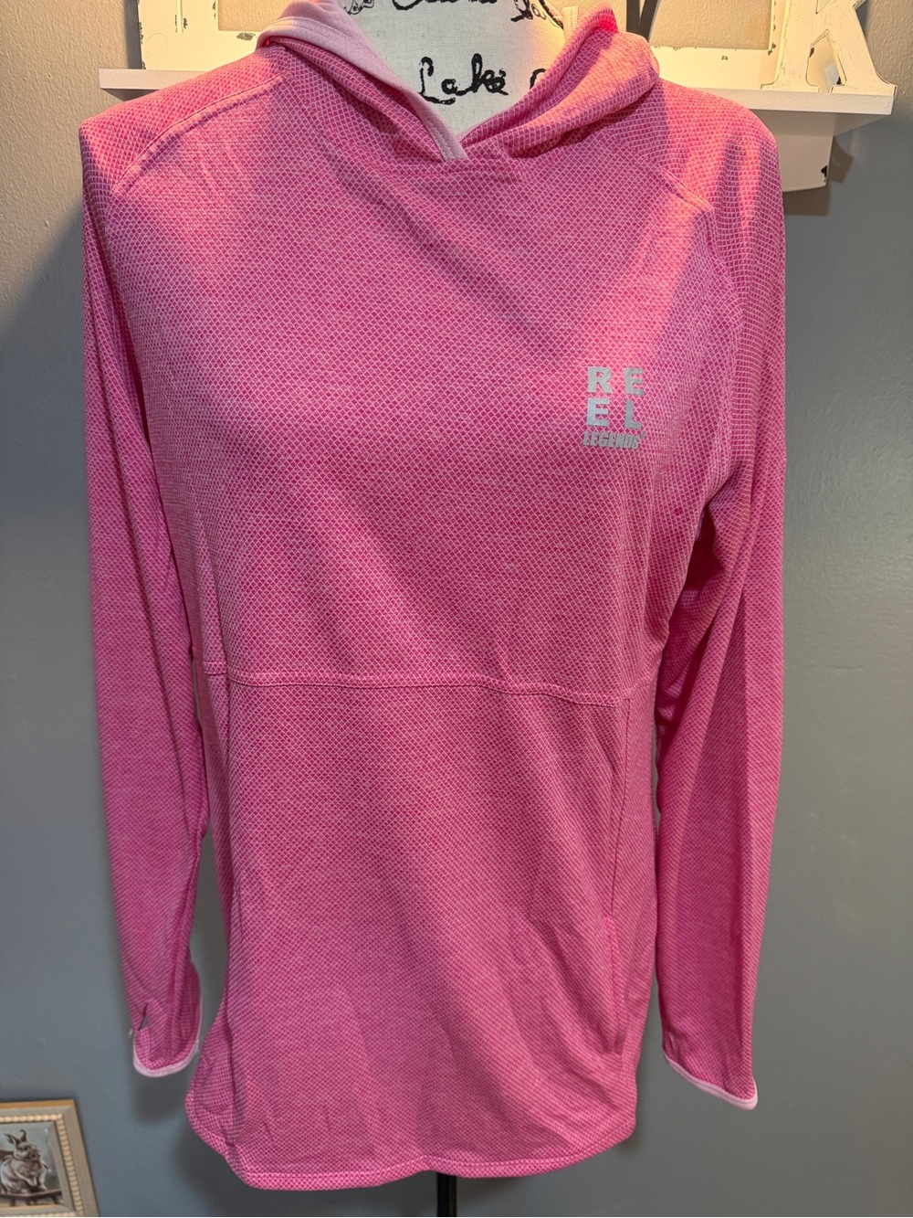 REEL LEGENDS PUNK HOODED LONG SLEEVE PULLOVER SZ L